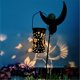 thumbnail image 3 of Linterna decorativa de metal ahuecada de colibrí, luz decorativa LED impermeable para jardín, patio, camino, linternas solares para paisaje, linterna colgante para exteriores, 3 of 5