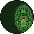 thumbnail image 1 of Ahgly Company Indoor Round Patterned Green Area Rugs, 8' Round, 1 of 6