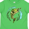 thumbnail image 4 of Inktastic Leaping Bass Fish Fishing Illustration Boys or Girls Toddler T-Shirt, 4 of 5