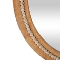 thumbnail image 5 of DecMode 36" x 36" Brown Washed Beaded Wall Mirror, 5 of 14
