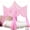 Pink, variant on 4 Corner Hanging Bed Canopy Net, Decorative Bed Curtain Mosquito Netting, Universal Fit Twin Full Queen King Size For Bedroom & Outdoor Use