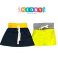 thumbnail image 4 of Kidsy Toddler Baby Girls Skirt – Peruvian Pima Cotton, Elastic Waist, Pull-On, Navy, 5, 4 of 9