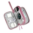 thumbnail image 2 of Organizador electrónico de viajes Unique Bargains para cables, organizador de cables para cargador de teléfono y auriculares, color rosa 7.48"x2.36"x4.33", 2 of 6