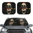 thumbnail image 2 of Naloa Glitch Screaming Skull Print 2-Piece Windshield Sunshade,Foldable Car Front Window Sun Shades,for Most Sedans SUV Truck-Small, 2 of 6