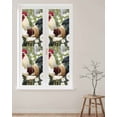 thumbnail image 2 of Window Privacy Film Spring Floral Rooster Stained Glass Window Film Decorative Sun Block Window Cover Retro Rooster Pastoral Window Clings Static Adhesive Sticker for Bathroom 17.7"x78.7", 2 of 7