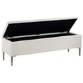 thumbnail image 4 of Pangea Home Ili Storage Bench Boucle White, 4 of 4
