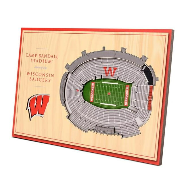 YouTheFan 8490914 NCAA Wisconsin Badgers 3D StadiumViews Desktop Display - Camp Randall Stadium