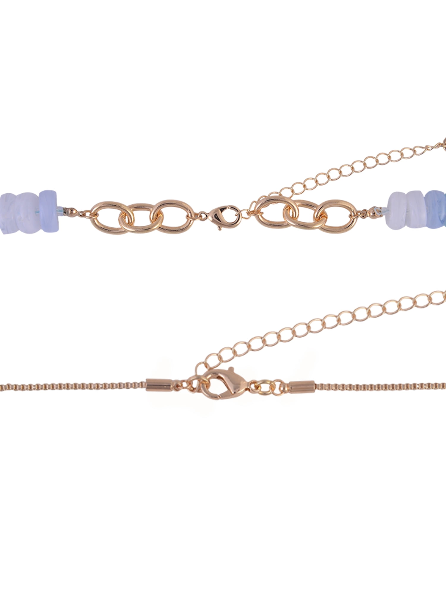 Time and Tru Goldtone Disc Beads with Metal Fish Pendant Layered Necklace