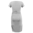 thumbnail image 3 of Baywell Women's Short Sleeve Maternity Dress Ruched Pregnancy Clothes S-XL, 3 of 4