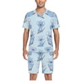 thumbnail image 5 of joogoo Men's Pajama Set Cute Koalas V-Neck Pj Shorts Set 2 Piece Loungewear Sleepwear M, 5 of 7