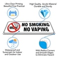 thumbnail image 4 of No Smoking No Vaping Sign, (4 Pack) 9 X 3 Inch, Self-Adhesive, Use for Home Office/Business, Easy to Apply, Black Big Letters on White Plate, 4 of 7