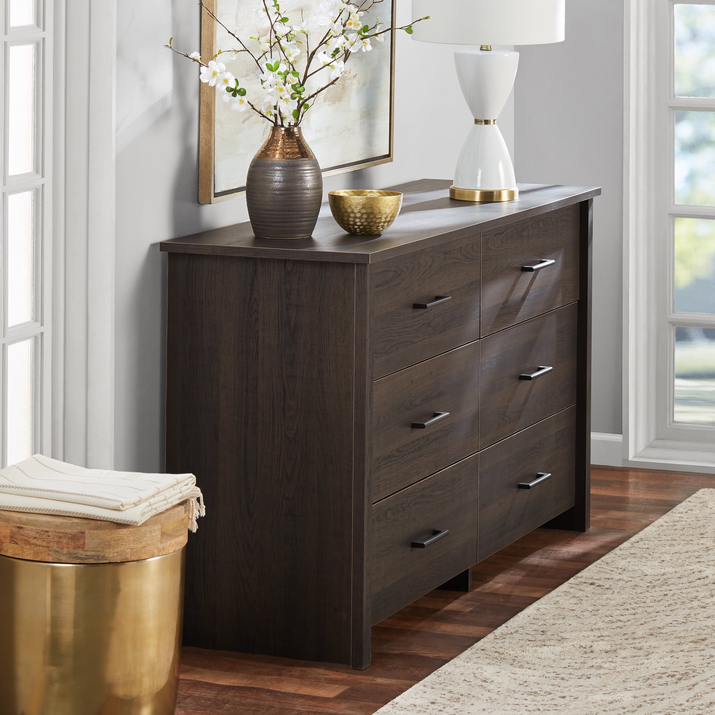 mainstays classic 6 drawer dresser espresso finish Mainstays Classic 6 Drawer Dresser, Espresso