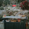 thumbnail image 4 of Keter Unity XL Outdoor Durable Kitchen Rolling Bar Cart with Storage Cabinet, Graphite, 4 of 12