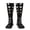 2 Black-2, variant on Women's Knee High Socks Moon Phases Pattern Outdoor Casual Tube Socks