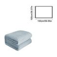 thumbnail image 3 of Fmbmuo Thick and Warm Weighted Blankets Blue Polyester Minimalist Checkered Reversible for Adults 39.3x59 Inches, 3 of 5