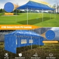 thumbnail image 2 of COBIZI 10x30 Heavy Duty Pop up Canopy Tent with 5 Waterproof Walls, UPF 50+ Protection, Roller Bag, Adjustable Heights, and 4 Sand Bags,Blue (Enhanced Hexagonal Frame), 2 of 11