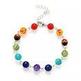 thumbnail image 4 of HOOUN 7 Chakra Healing Energy Reiki Chain Bead Stone Bracelet Adjustable Jewelry -SLA002, 4 of 4