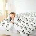 thumbnail image 4 of Manfei Wildlife Duck Queen Comforter Set for Kids, Rustic Farmhouse Animal Bedding Comforter Set, Plant Botanical Reversible Bedding Set, Microfiber Bedroom Decor, 3 Pieces, 4 of 8
