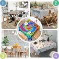thumbnail image 4 of Colorful Rainbow Tie Dye Spiral Pattern Square Tablecloth,Waterproof Square Table Cover,Wipeable Spillproof Washable Table Cover for Home Kitchen Party Decor 42"X42"(107x107cm), 4 of 6