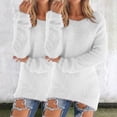 thumbnail image 2 of Sweaters for Women Fall and Winter Comfortable and resistant to pilling SuitableWhite XXXXL Womens Sweaters, 2 of 5