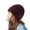Wine, variant on Unisex Color Block Knit Hat, Plush Fleece Lined Winter Beanie for Men Women,Thick Warm Skull Cap for Cold Weather, Outdoor Activities and Daily Use,2025 Winter Stocking Cap with Ear Protection Black