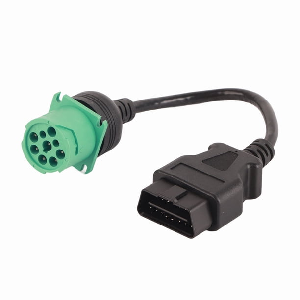 Adaptador De Cable De Escáner De Diagnóstico De Camión OBD2 De 16 Pines A 9 Pines, Superior Flexible Y Duradero, Compatible Con Motor