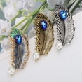 thumbnail image 5 of Unique Bargains 1 Pc Hair Barrettes Feather Hair Clips Silver Tone, 5 of 5