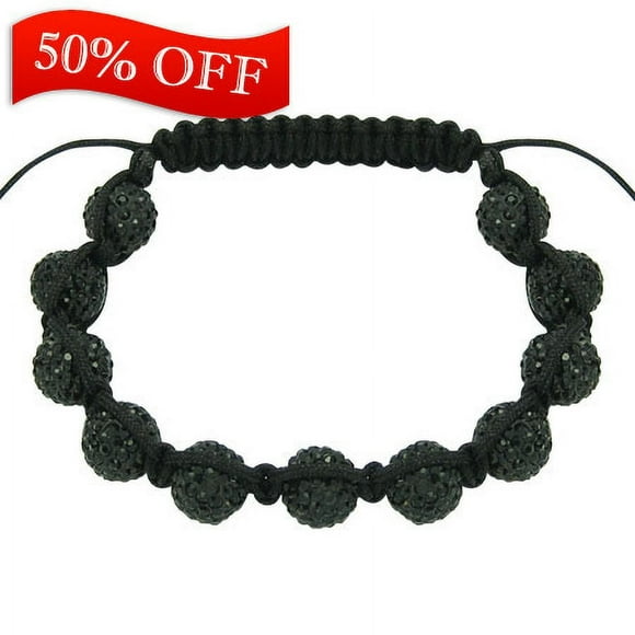 Fashion Bracelet Black Swarovski Crystal Beads