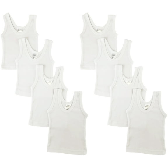 White Tank Tops 8 Pack