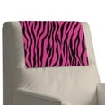 thumbnail image 4 of SCRAWLGOD Pink Zebra Print 1 Piece Recliner Headrest Protector Non Slip Waterproof Headrest Cover PU Leather Recliner Head Rest Cover for Sofa,Office Chair 17x27 in, 4 of 7