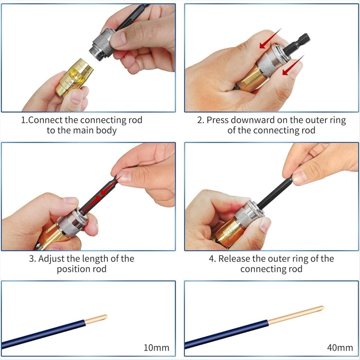 Wire Stripper for Drill,Wire Stripping and Twisting Tool,Quickly Drill Wire Stripping Twister Electrician Tool