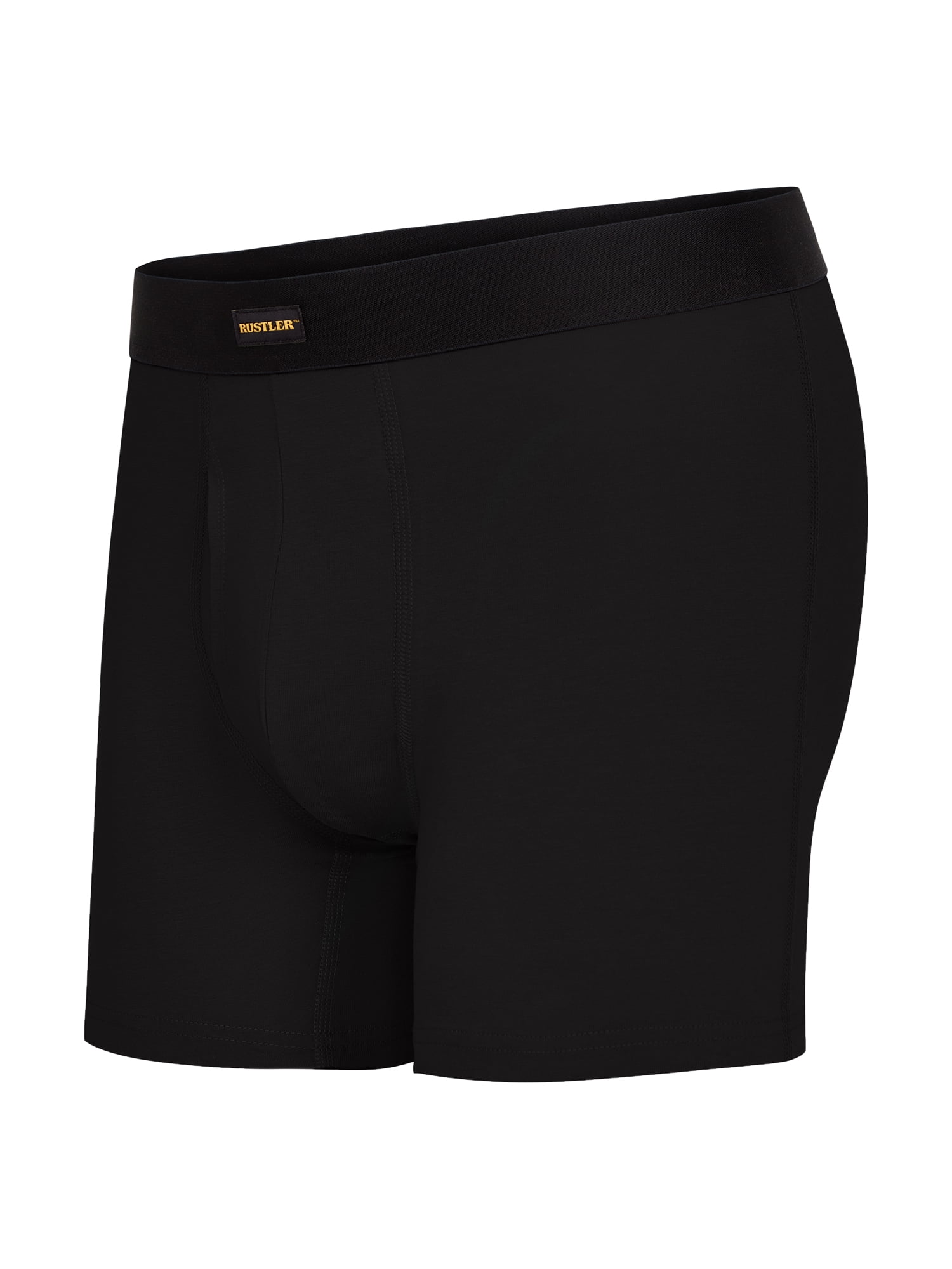 Rustler Everyday Comfort Boxer Briefs for Men, 2XL, Black/Charcoal