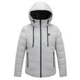 thumbnail image 1 of CVLIFE Electric Heating Cotton Coat Men Women USB Charging Heated Jacket with Hooded Washable Winter Body Heated Outwear For Walking Camping Ice Fishing Snowbing (Power Supply Optional), 1 of 8