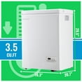 thumbnail image 6 of DEMULLER Deep Freezers 3.5  Mini Freezers with Top Open Door Chest freezers 2 Storage Baskets White, 6 of 8