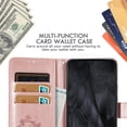 thumbnail image 5 of for Google Pixel 8 Pro Wallet Case, [Flower Embossed] Premium PU Leather Flip Protective Case Cover with Card Holder and Stand with Wrist Strap for Google Pixel 8 Pro, Rosegold, 5 of 7
