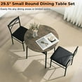 thumbnail image 2 of VINGLI 3 Piece Industrial Medium Density Fiberboard Storage Dining Table With Chair Black, 2 of 8