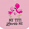 thumbnail image 4 of Inktastic My Titi Loves Me with Two Flamingos Boys or Girls Baby Bib, 4 of 4