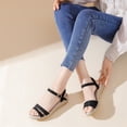 thumbnail image 2 of ShiShine Women's Wedge Sandals Ankle Strap Flatform Open Toe Sandals Slip-On Lightweight Comfortable Spring Summer Walking Shoes, 2 of 9