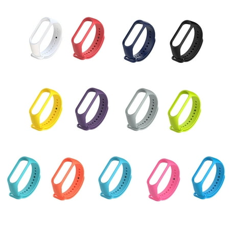 2 Pieces Replacement for Xiaomi Mi Band 4 3 Watch Band TPU Silicone Strap Bracelet Wristbands Accessories