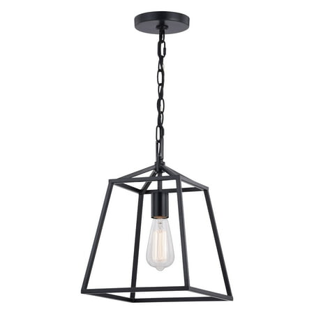 

Vaxcel Hayes Black Farmhouse Mini Pendant Cage Lantern Ceiling Light