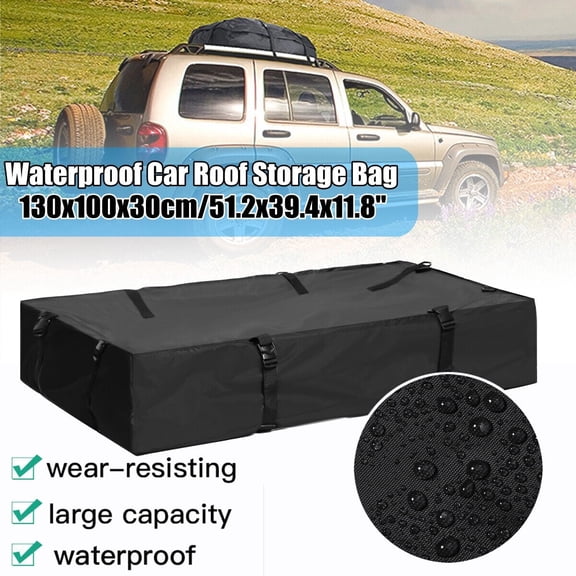 Lumi-life Waterproof Car Roof Top Rack Carrier Cargo Bag, 1 Pack