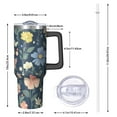 thumbnail image 2 of OBREWU Pioneer Flower Tumbler with Handle and Lid,Pioneer Flower 40oz Double Wall Vacuum Insulated Tumbler,Cups Gift for Women and Men, 2 of 7