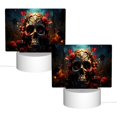 thumbnail image 2 of Kdxio Artistic Flower Butterfly Skull Rectangular Acrylic Night Light Acrylic Sleep Night Light Friend Gifts for Birthday Gifts for Women Teens Boys Girls, 2 of 9