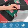 thumbnail image 5 of Yayeee Kitchen Curtains Tier Set of 2 Light Filtering 57"x24" Over Sink Window Panels, Red Block Pattern, 5 of 7