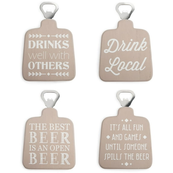 Pavilion - Beer Bottle Opener Drink Coaster Set of 4