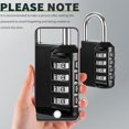 thumbnail image 5 of Pieces Combination Padlock, 4 Digit Combination Padlock, Zinc Alloy Locker Padlock, Outdoor Code Padlock, Combination Lock for Gym Locker School Garage Storage Gate Fence Cabinets, 5 of 5