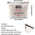 thumbnail image 2 of Boss Lady Survival Kit Zipper Pouch Makeup Bag Gift for Boss Women, National Bosses Day Gifts, 2 of 5