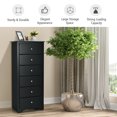 thumbnail image 5 of Gymax 6 Drawer Chest Dresser Clothes Storage Bedroom Tall Furniture Cabinet Black, 5 of 10