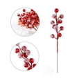 thumbnail image 4 of Cififendec 10Pcs Christmas Artificial Frosted Red Berry Branches, 8.66", Christmas Snow Dusted Berry Sprigs for Christmas Sideboard Vase Floral Arrangement Blueprint, 4 of 7