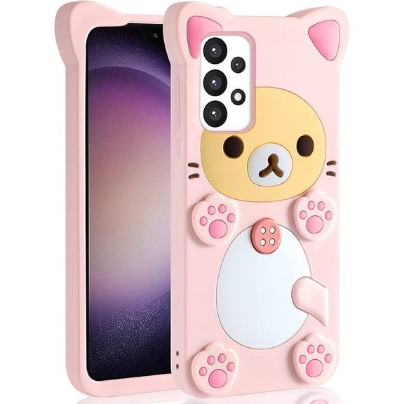 for Samsung Galaxy A53 5G 6.5''3D Kawaii Cute Cartoon Bear Cool Fun Funny Bear Soft TPU Case Silicone Cover For Samsung Galaxy  A53